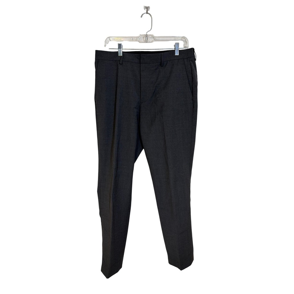 J.Crew Thompson Tapered Dress Pants Mens 32x30 Charcoal Gray Wool Blend Stretch